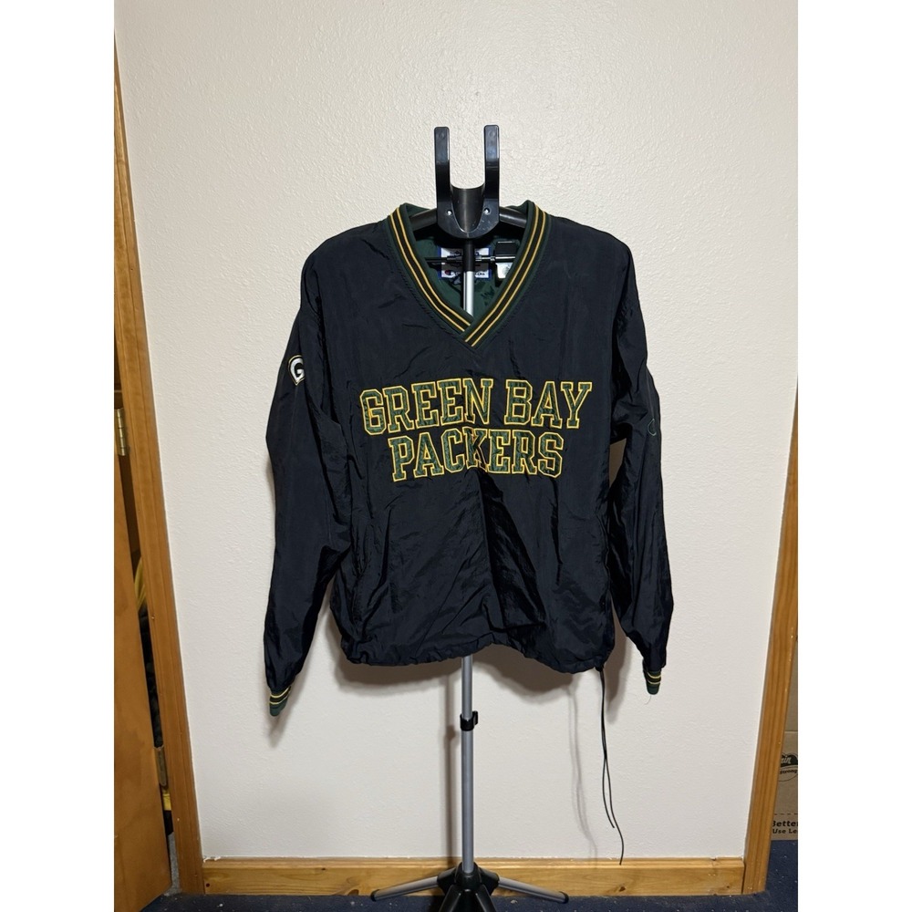 Vintage Green Bay Packers Champion Pro Line Pullover Jacket Mens L‎ NFL V-Neck